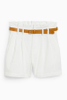 Fashion High Waist Straight A Line Shorts white Denim shorts