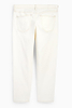 Retro classic Fashion High Waist Straight white Denim jeans for man