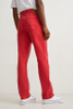 Retro classic Fashion High Waist Straight red Denim jeans for man