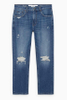 Classic Fashion Straight Blue ripped Denim jeans for man