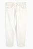 Retro classic Fashion High Waist Straight white Denim jeans for man