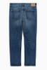 Classic Fashion Stylish slim blue loose straight leg winter men's jeans Thickened cloth