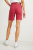 Fashion High Waist Straight Shorts red Denim shorts